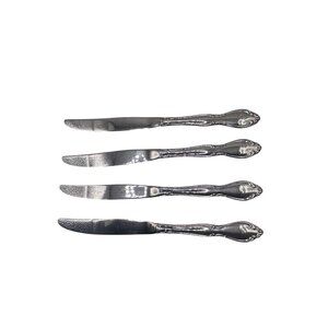 Oneida Silver Strathmore Stainless Steel Dinner Knives Set Of 4 flatware